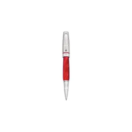 Zdjęcie Cenne Czerwone Pióro Kulkowe Miya Argento Celluloid Montegrappa