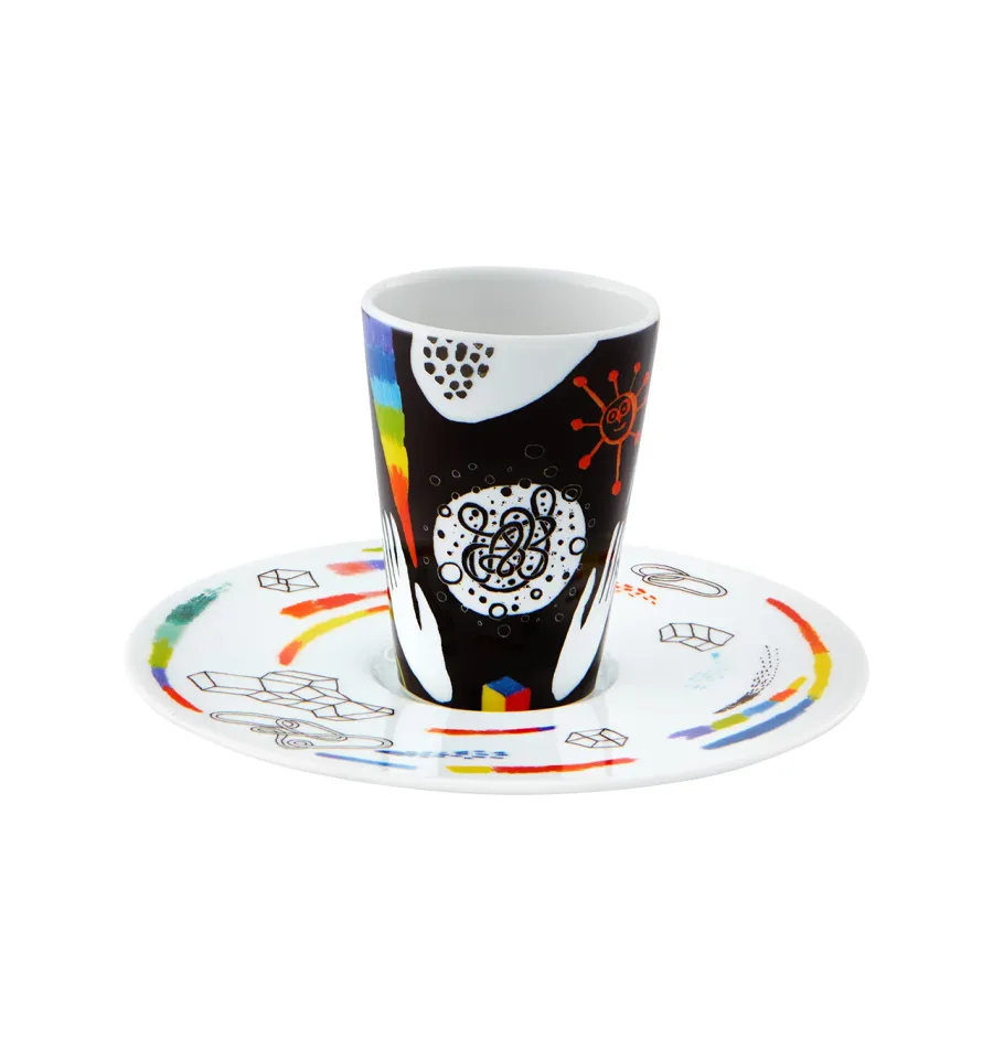 obrazek 1 Cudowna porcelanowa filiżanka ze spodkiem do kawy