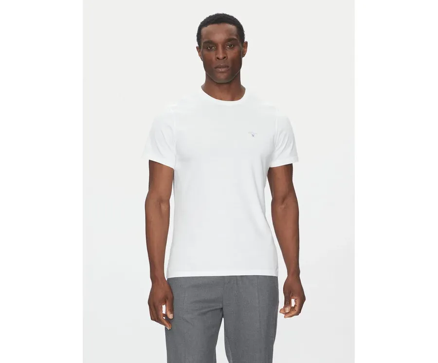 obrazek 1 Barbour T-Shirt Tartan MTS0670WH11 Biały Tailored Fit
