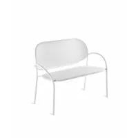 Picture Aluminum white Les Arcs bench for the garden and terrace