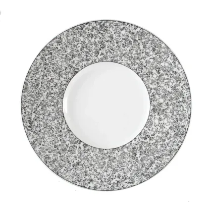 Zdjęcie Luksusowy porcelanowy spodek 15,5 cm z wyjątkowym, pięknym zdobieniem - Seltmann Weiden