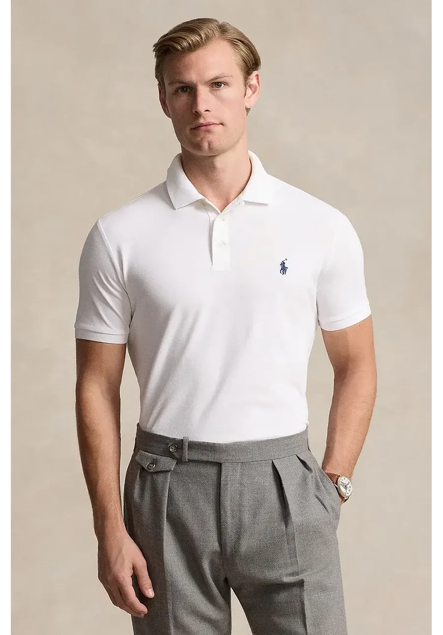 obrazek 1 Polo Ralph Lauren polo męski kolor biały gładki 710941439