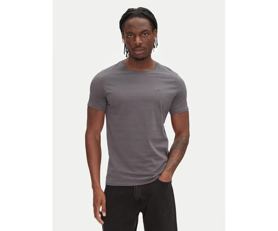 obrazek 1 Tommy Jeans T-Shirt DM0DM04411 Szary Slim Fit