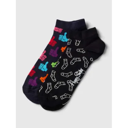 Zdjęcie Krótkie skarpety z nadrukiem na całej powierzchni w zestawie 2 szt. model ‘Thumbs up’