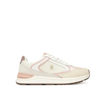 Zdjęcie Tommy Hilfiger Sneakersy Casual Fashion Runner Mix FW0FW08693 Écru
