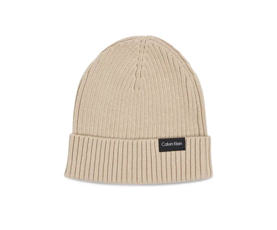obrazek 1 Calvin Klein Czapka Classic Cotton Rib Beanie K50K510982 Beżowy