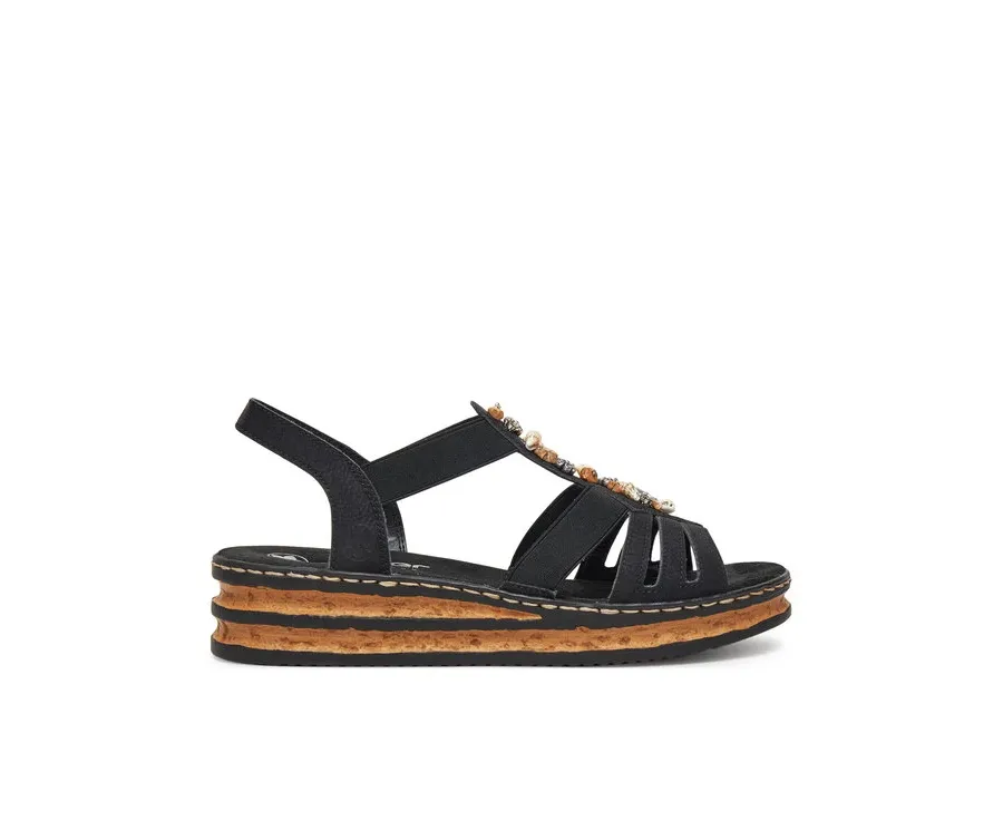 obrazek 1 Rieker Sandały 62949-00 Czarny