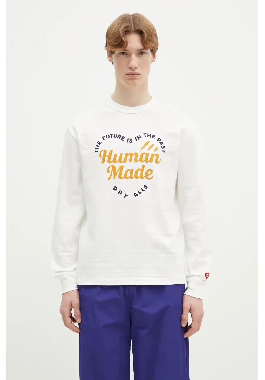 obrazek 1 Human Made longsleeve bawełniany Graphic L/S T-Shirt kolor biały z nadrukiem HM29CS019