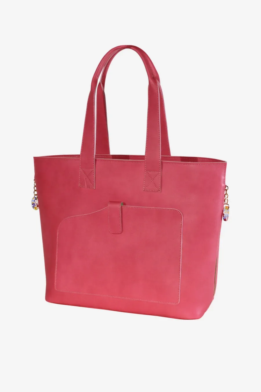 obrazek 1 Designerska różowa torba shopper z włoskiej skóry - Terrida