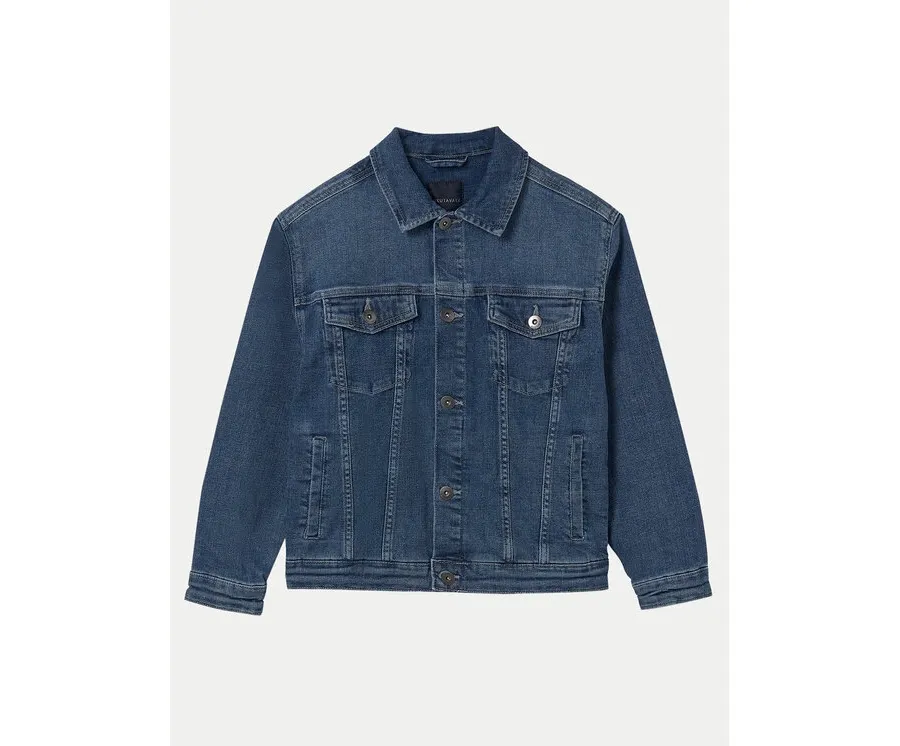 obrazek 1 Mayoral Kurtka jeansowa 6487 Niebieski Regular Fit