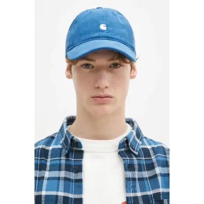 Zdjęcie Carhartt WIP czapka z daszkiem Harlem Cap kolor granatowy gładka I028955.2OWXX