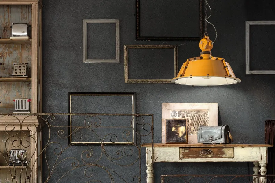 obrazek 7 Oryginalna włoska duża lampa wisząca Industrial