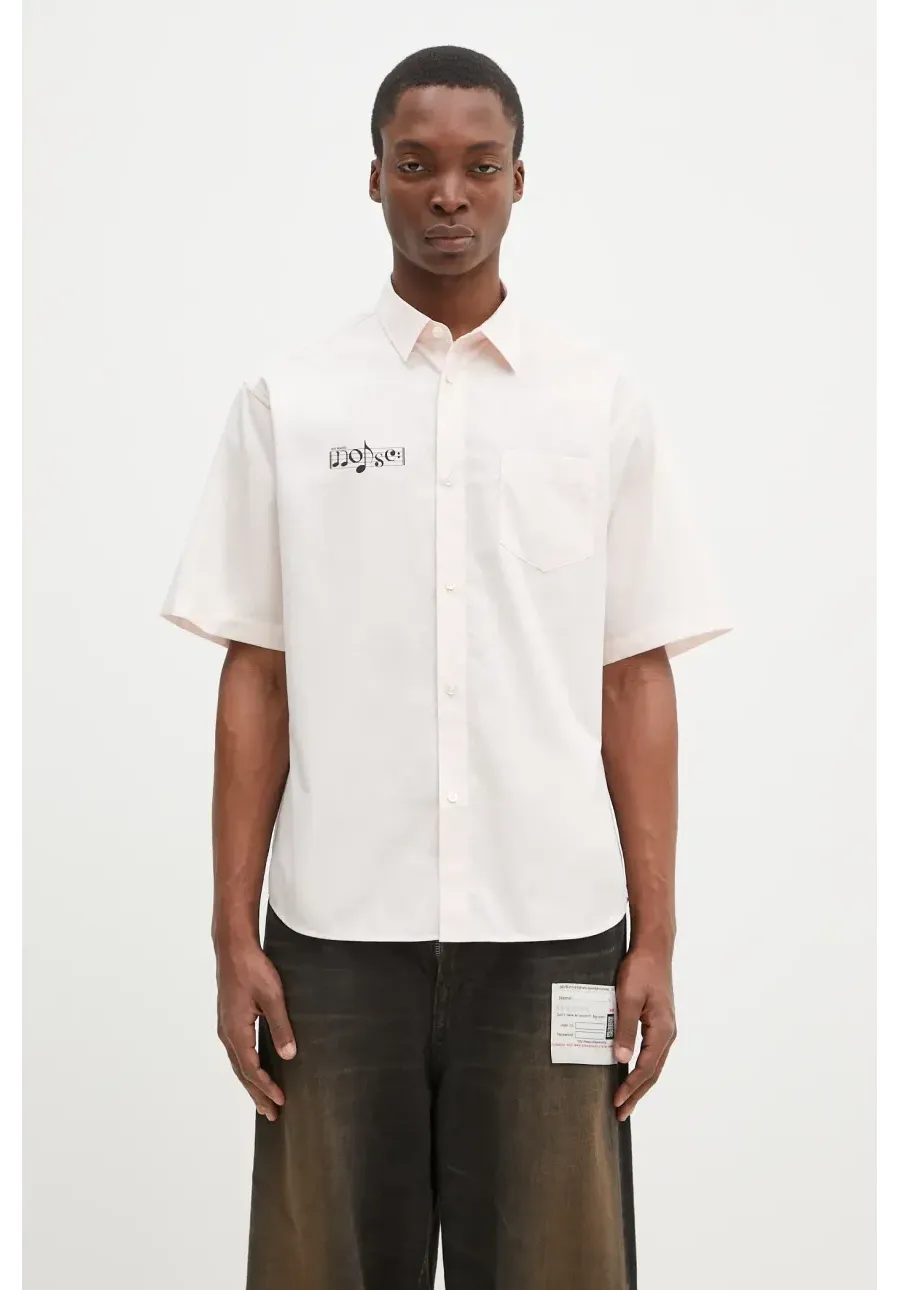 obrazek 1 Undercover koszula bawełniana Shirt męska kolor różowy regular z kołnierzykiem klasycznym UP1E4403