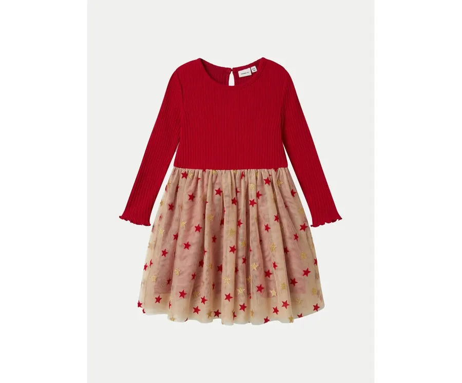 obrazek 1 NAME IT Sukienka codzienna 13236039 Czerwony Regular Fit