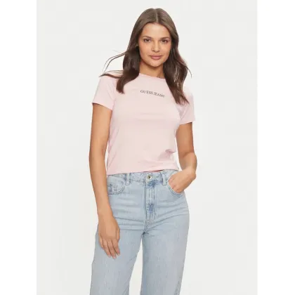 Zdjęcie Guess Jeans T-Shirt W4YI01 J1314 Różowy Slim Fit