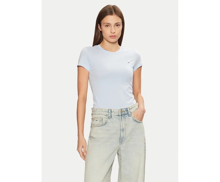 obrazek 1 Tommy Jeans T-Shirt DW0DW20459 Błękitny Slim Fit