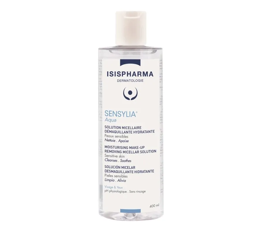 obrazek 1 Isispharma Sensylia Aqua - Nawilżająco-oczyszczający płyn micelarny skóra wrażliwa odwodniona 400ml 400 ml