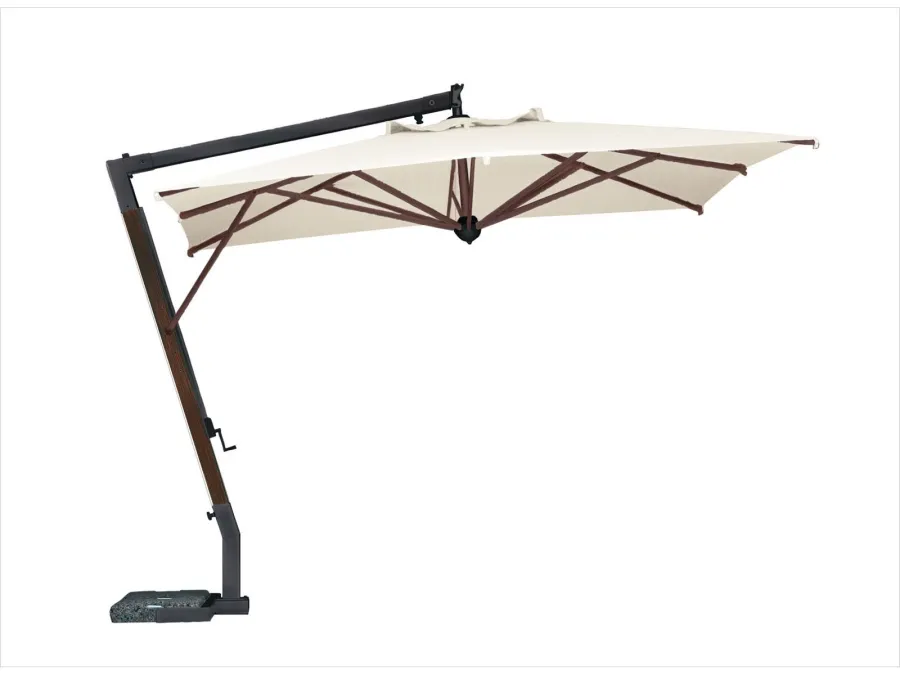 obrazek 1 Kwadratowy drewniany parasol na wsporniku do ogrodu i na taras