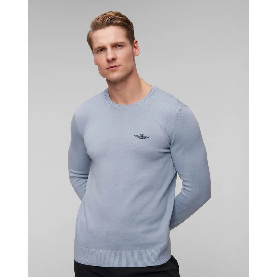 obrazek 1 Zielony Sweter Męski Aeronautica Militare
