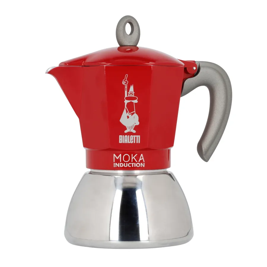 obrazek 1 Bialetti New Moka Induction 6tz Czerwona BIALETTI
