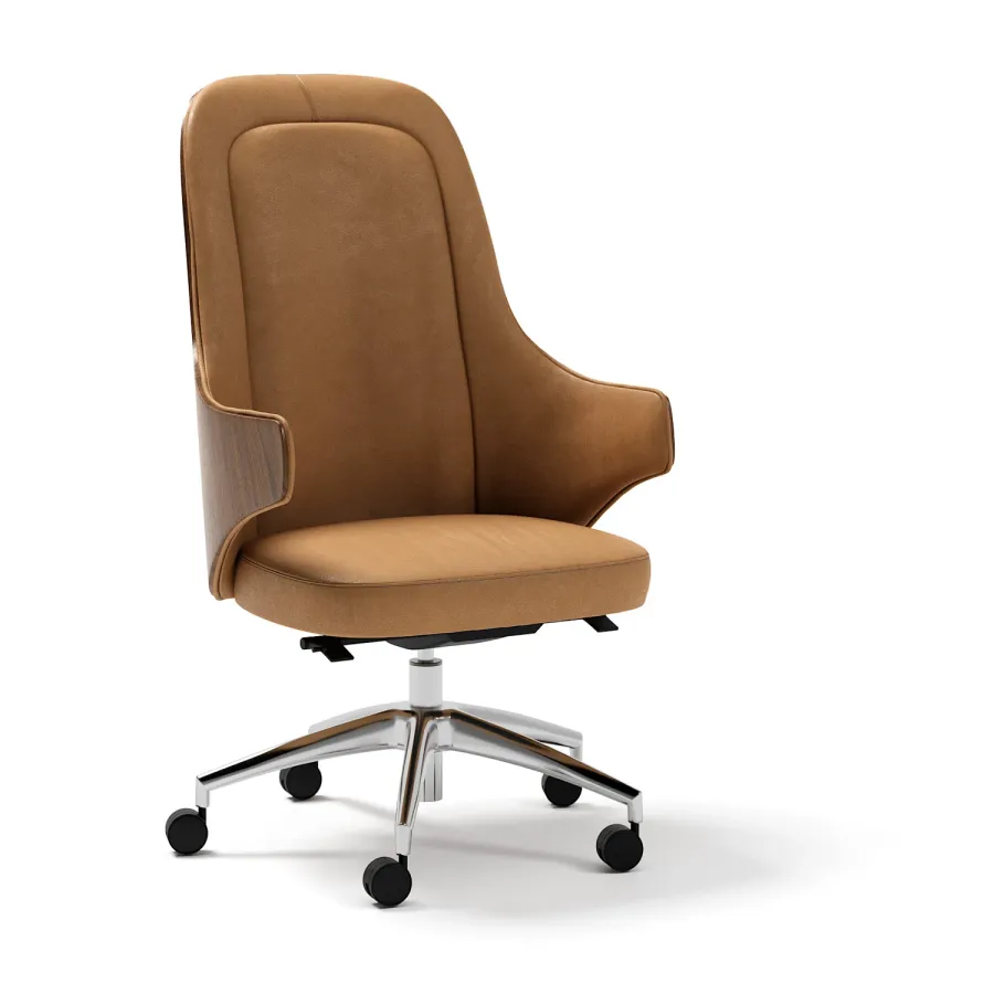 obrazek 1 Eleganckie biurowe krzesło w stylu modernistycznym - prosto z Włoch