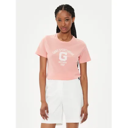 Zdjęcie Gant T-Shirt Logo 4200849 Koralowy Regular Fit