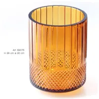 Picture Bathroom basket made of Italian amber crystal - Il Paralume Marina