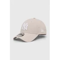 Zdjęcie New Era czapka z daszkiem kolor beżowy z aplikacją NEW YORK YANKEES