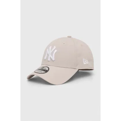 Zdjęcie New Era czapka z daszkiem kolor beżowy z aplikacją NEW YORK YANKEES