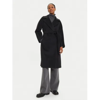 Zdjęcie Weekend Max Mara Płaszcz wełniany Resina 2425016092 Czarny Regular Fit