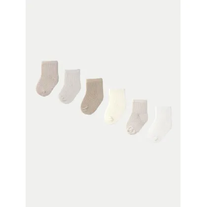 Zdjęcie Mayoral Zestaw 6 par wysokich skarpet dziecięcych 9860 Beżowy