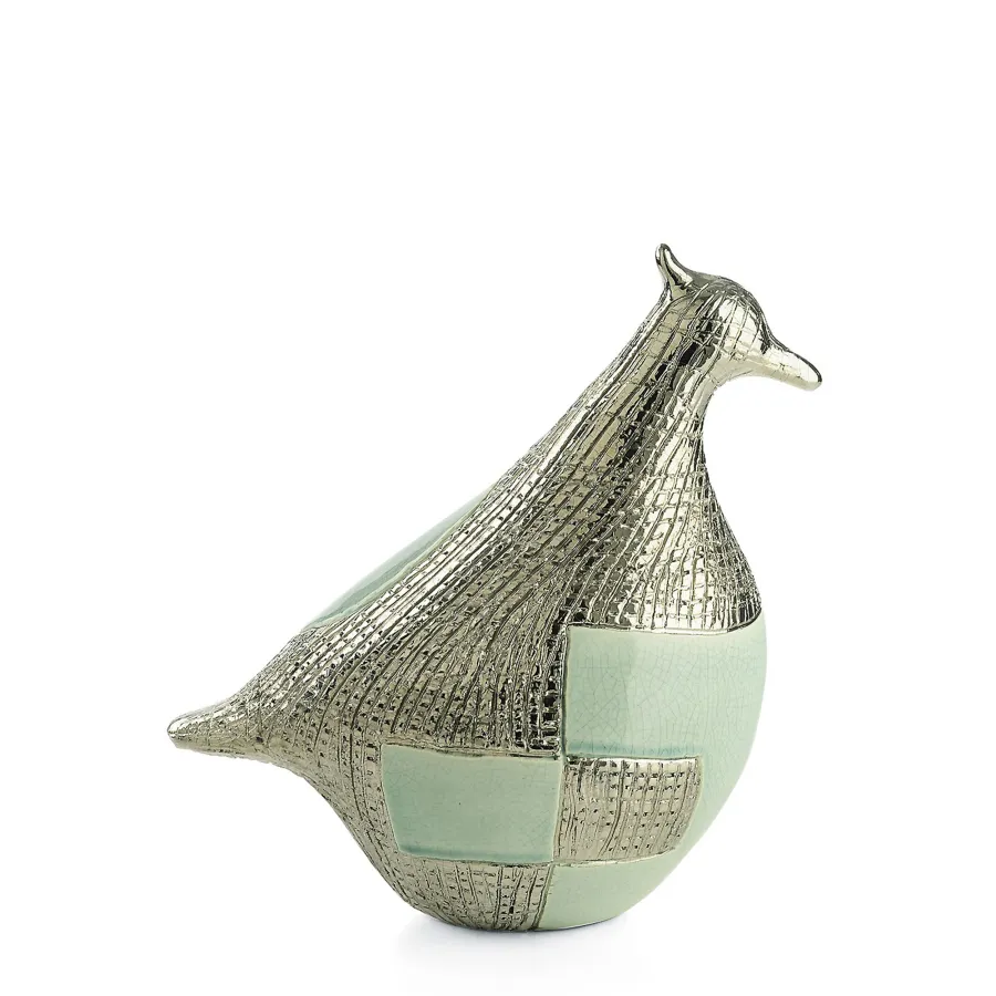 obrazek 3 Ceramiczny szkliwiony ptak H.29xL.16xP.27 cm