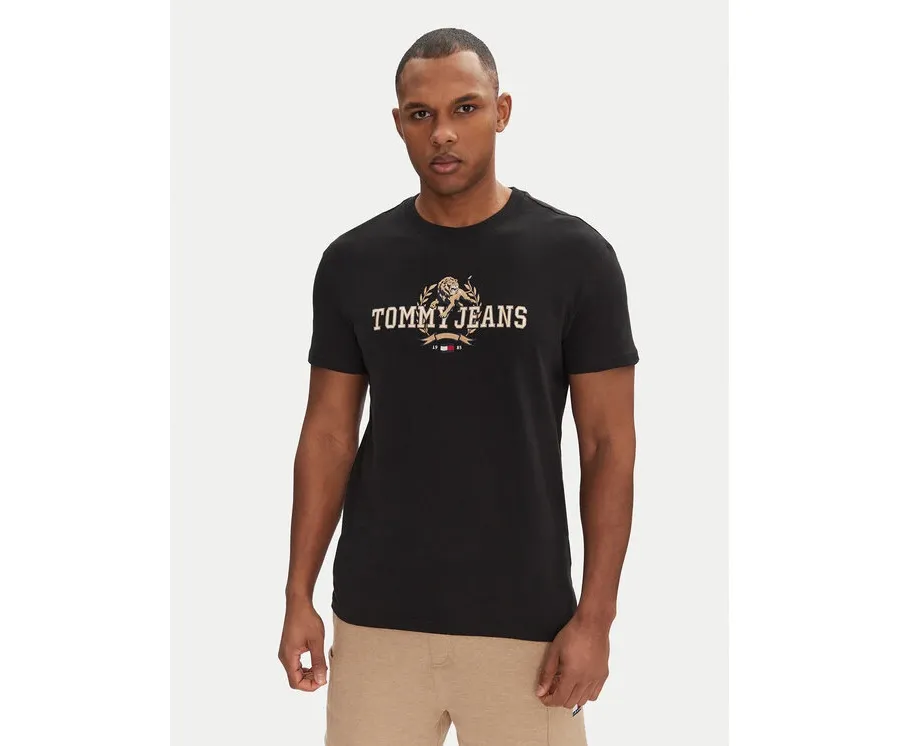 obrazek 1 Tommy Jeans T-Shirt Varsity DM0DM20818 Czarny Regular Fit