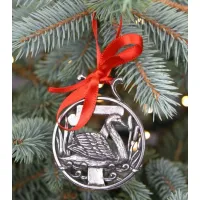 Picture Festive pewter Christmas tree pendant