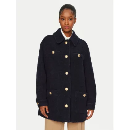 Zdjęcie Tommy Hilfiger Płaszcz wełniany WW0WW43762 Granatowy Regular Fit