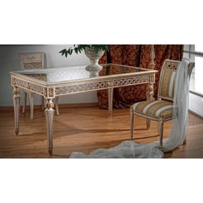 Picture Italian table with a glass top