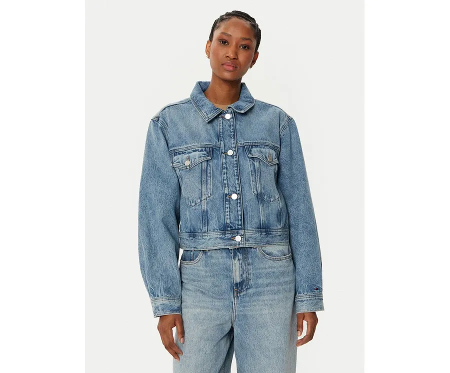 obrazek 1 Tommy Hilfiger Kurtka jeansowa WW0WW43731 Niebieski Straight Fit
