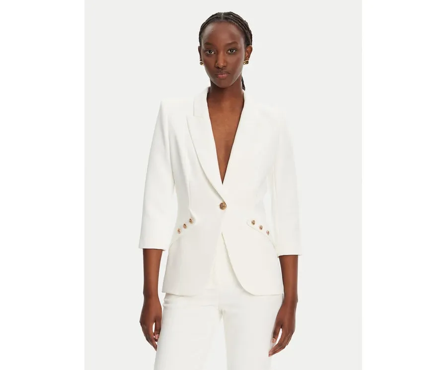 obrazek 1 Elisabetta Franchi Marynarka GI-164-52E2-V640 Biały Regular Fit