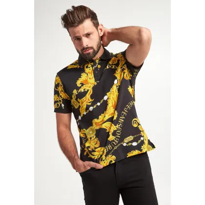 Zdjęcie Polo męskie z logo VERSACE JEANS COUTURE Versace Jeans Couture