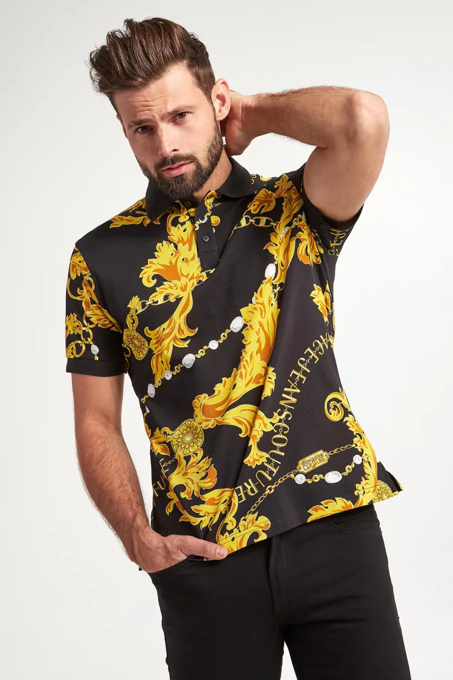 obrazek 1 Polo męskie z logo VERSACE JEANS COUTURE Versace Jeans Couture