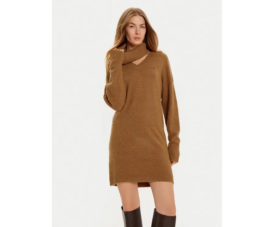 obrazek 1 Liu Jo Sukienka dzianinowa WF4430 MA49P Brązowy Regular Fit
