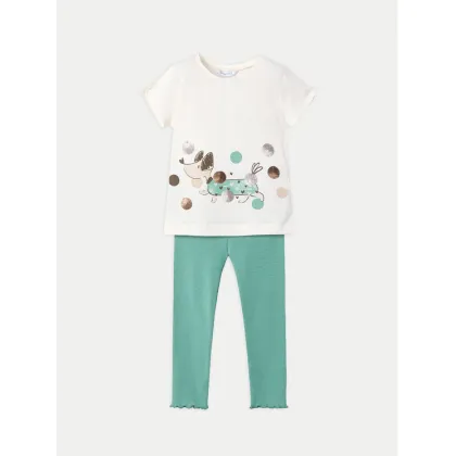 Zdjęcie Mayoral Komplet t-shirt i legginsy 3706 Zielony Regular Fit