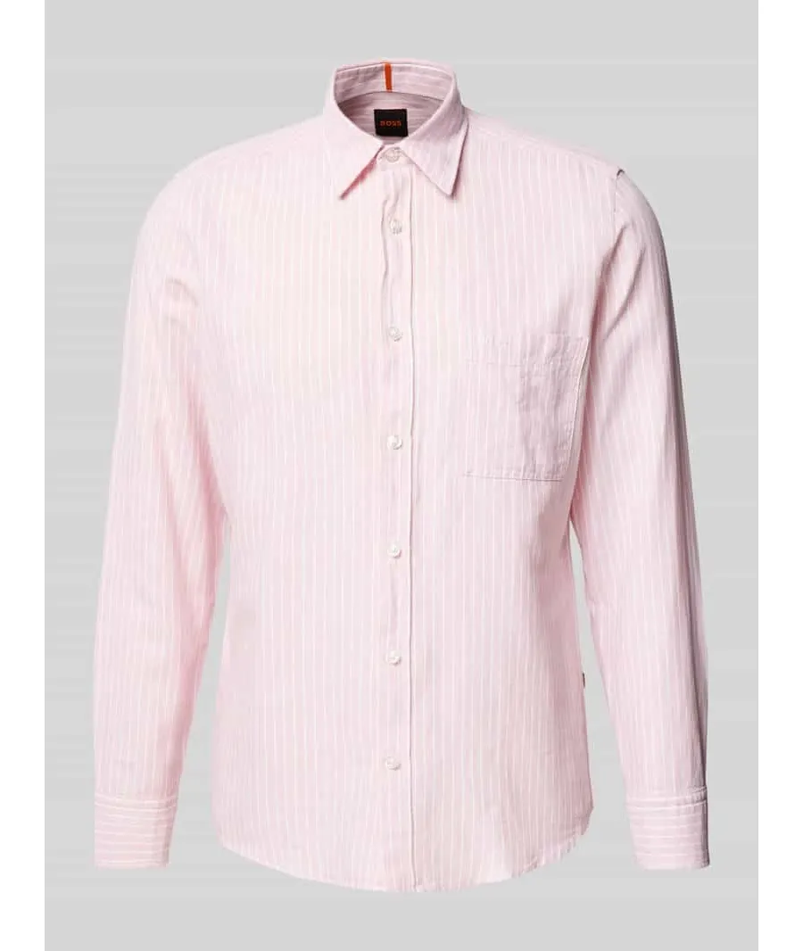 obrazek 1 Koszula casualowa o kroju regular fit z kieszenią na piersi model ‘Relegant’