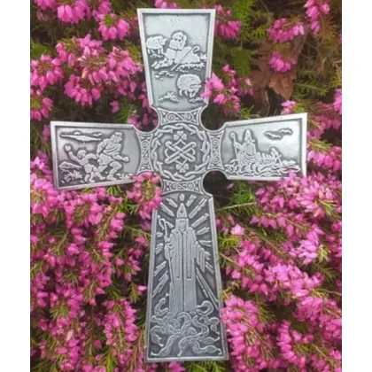 Zdjęcie Piękny irlandzki krzyż św. Patryka z pewteru