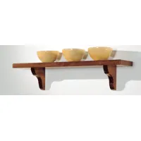 Picture Shelf 80 cm with flat wooden supports 3 cm thick - Fratelli Mirandola