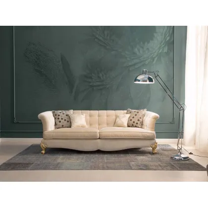 Zdjęcie Ekskluzywna 3-osobowa sofa w stylu klasycznym - Stella del Mobile