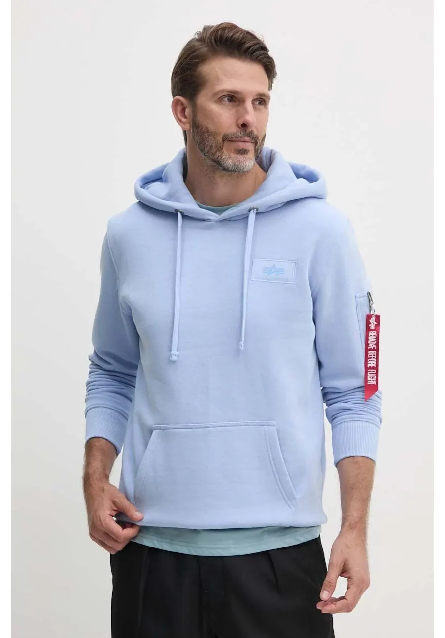 obrazek 1 Alpha Industries bluza męska kolor niebieski z kapturem z nadrukiem
