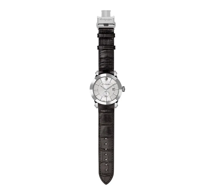 obrazek 2 Eleganckie Srebro Zegarek Silver Dial NeroUno Monetegrappa