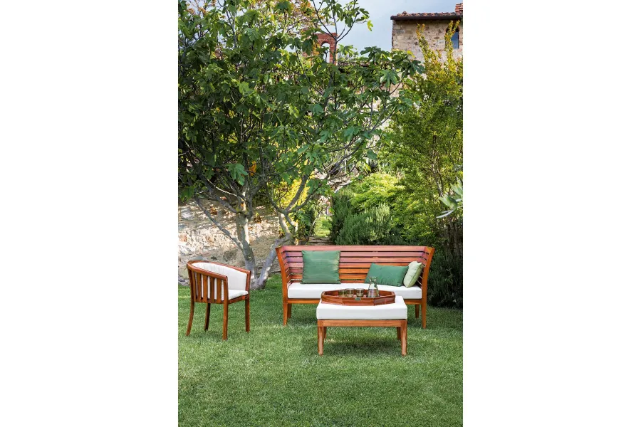 obrazek 5 Luksusowa sofa Georgetown z drewna tekowego do ogrodu i na taras