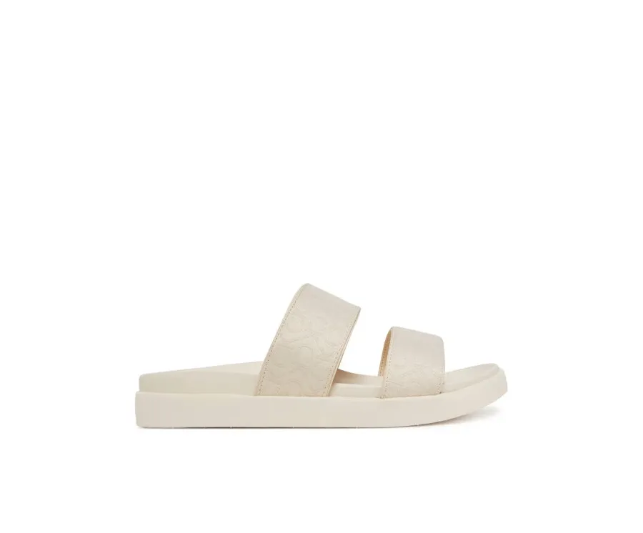 obrazek 1 Calvin Klein Klapki Flat Slide Jacq HW0HW02486 Écru